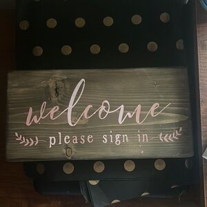 Hand-crafted homemade real estate agent open house sign in block